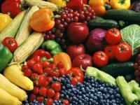 Красные фрукты и овощи