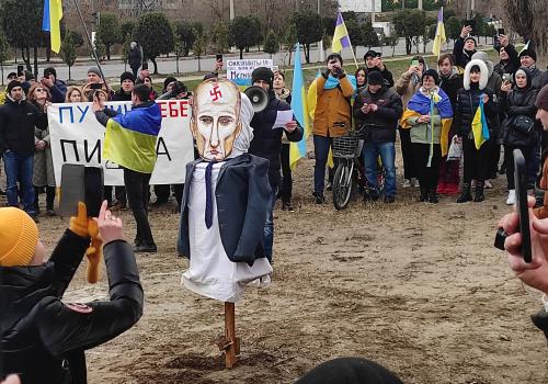 Мелитополь протест против оккупантов